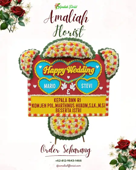 Papan Bunga Pernikahan Moropelang